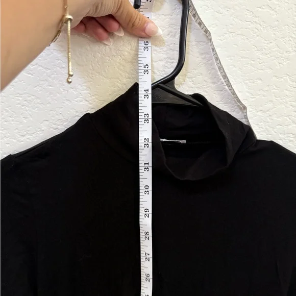 Reformation Elegant Black Turtleneck Dress - Picture 6 of 7